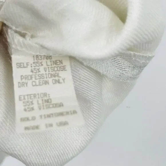 Alberto Makali Shorts Linen silver Metallic shorts high rise size8 BoxF - Picture 5 of 6